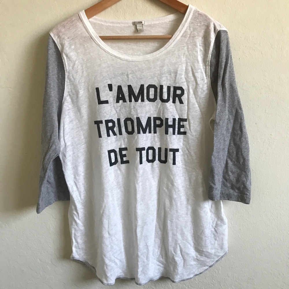 J.Crew Linen Graphic Tee