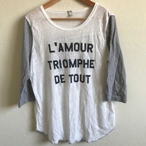 J.Crew Linen Graphic Tee