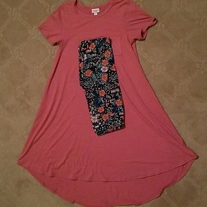 XXS LuLaRoe Carly and OS floral leggings