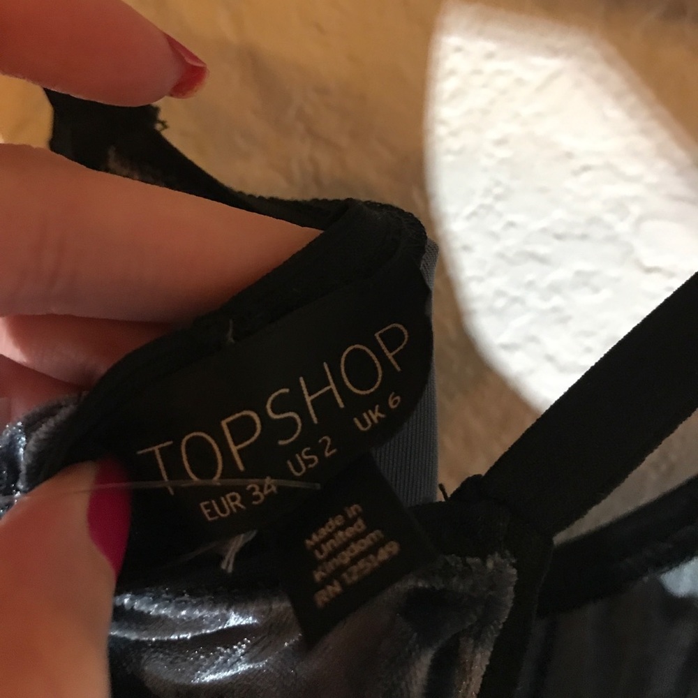 NWT! Topshop Crushed Velvet Dress. Price is firm. - Picture 8 of 8