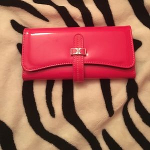 Bright pink wallet