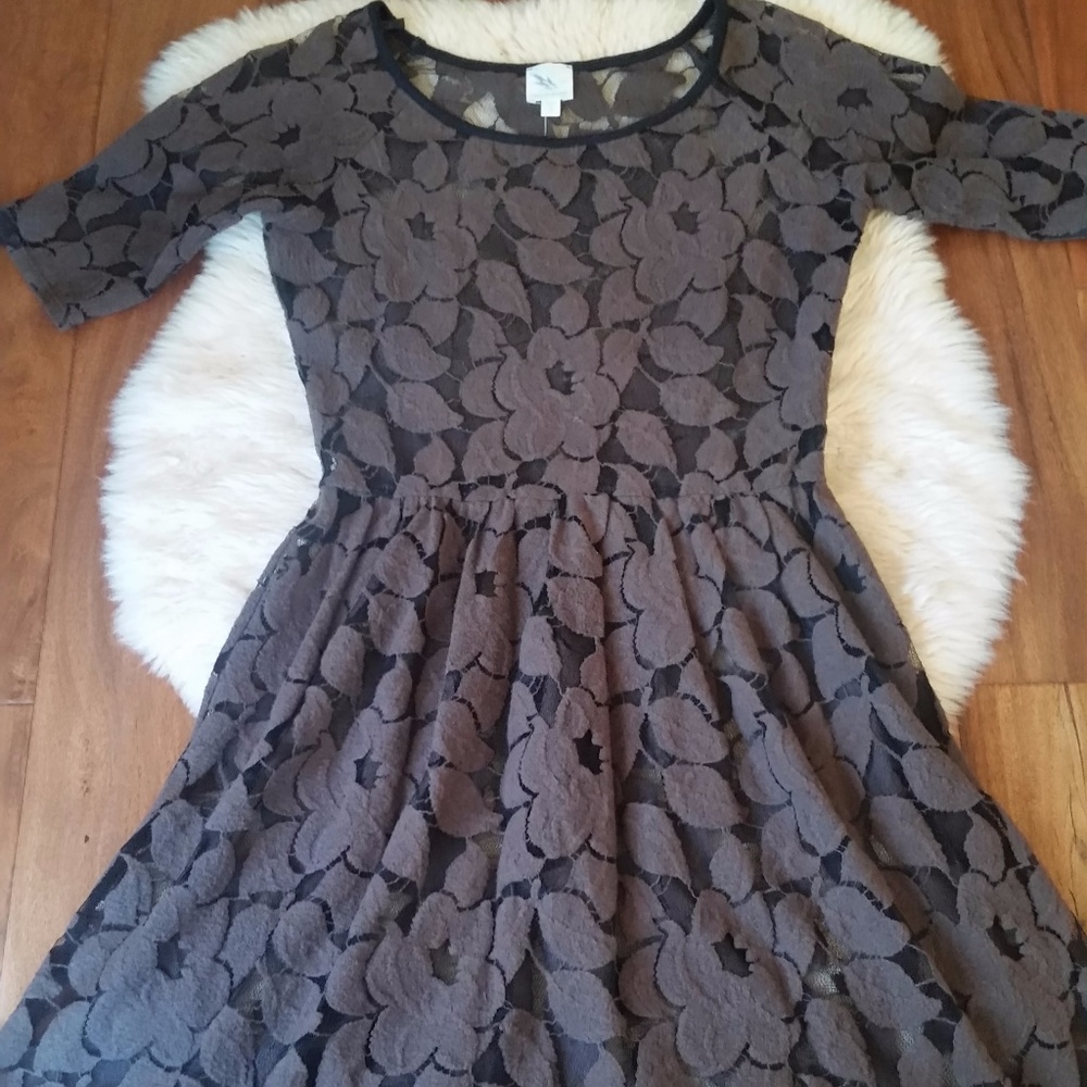 Lace dress with cotton slip