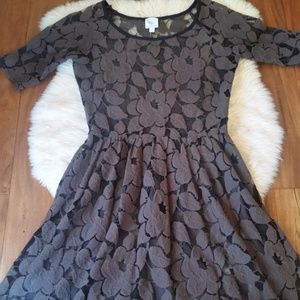 Lace dress with cotton slip