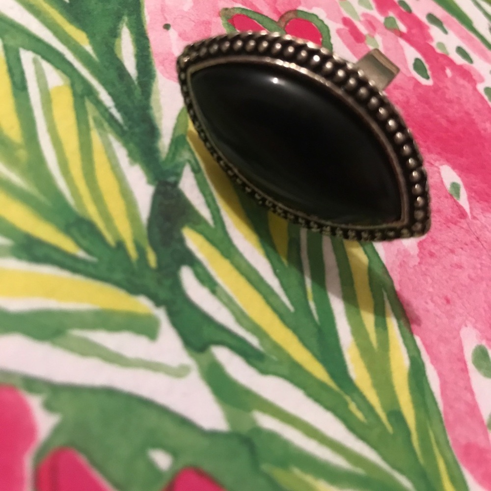 Black Adjustable Ring