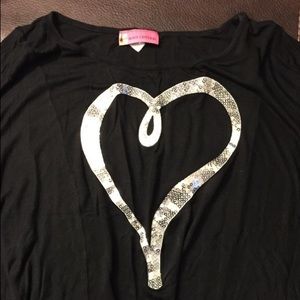 Body Central Sequin Heart Shirt