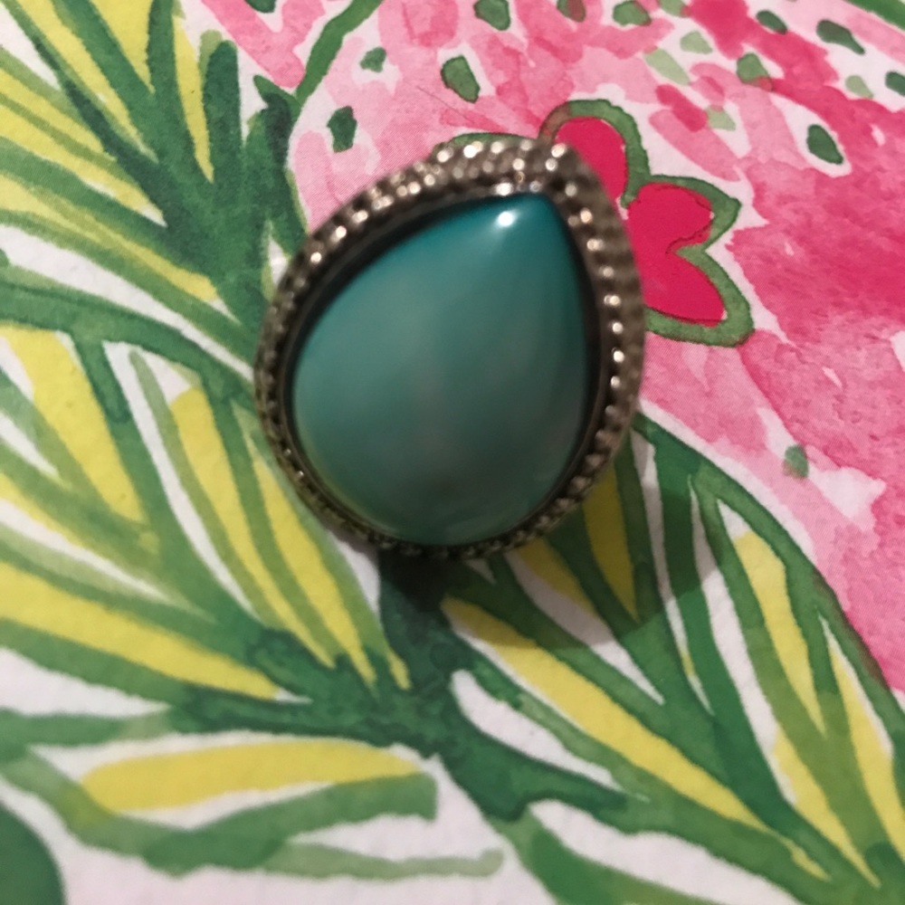 Blue adjustable ring