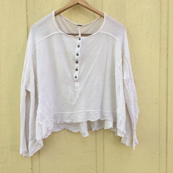 Free People Tops - Free People Oversize Long Sleeve Blouse
