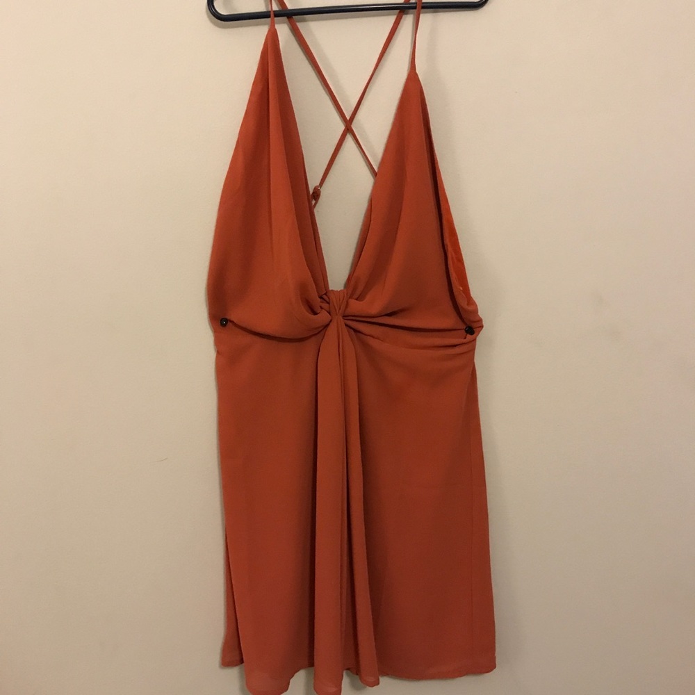Rust Silk Dress
