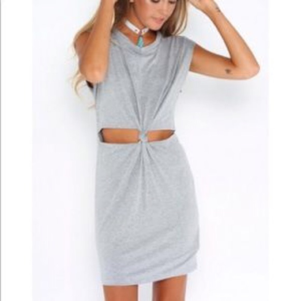 Audrey 3+1 Gray T-shirt Dress