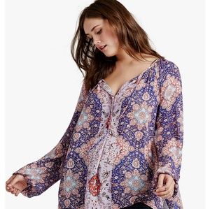 Lucky Brand Boho-Style peasant top