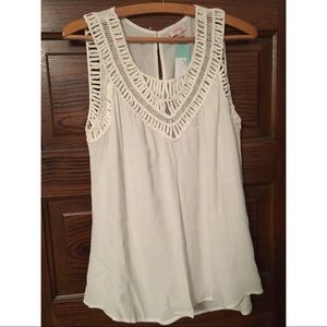Pixley - Stitch Fix Lattice Crochet Detail Tank Pixley - Stitch Fix Lattice Crochet Detail Tank