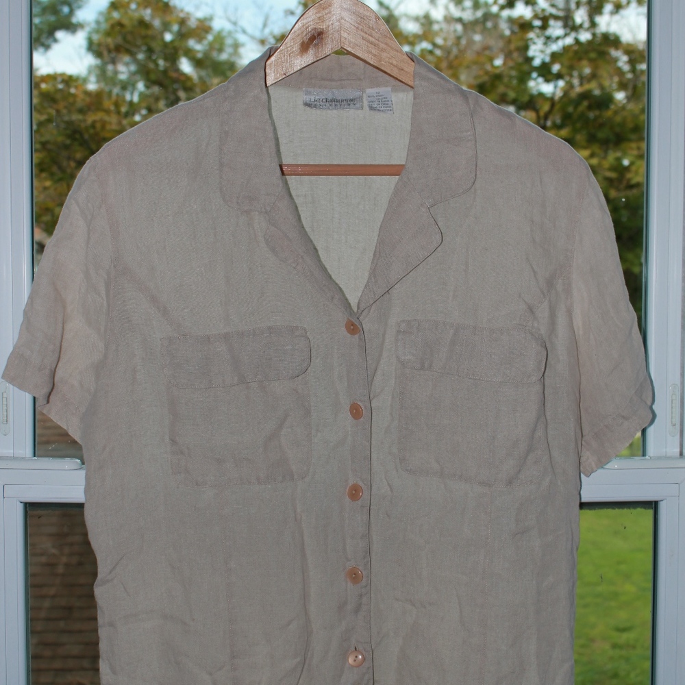 Liz Claiborne Linen top.#18💥