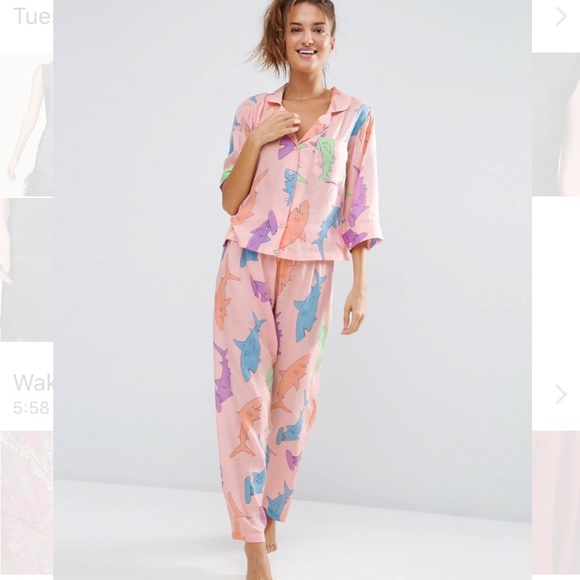 Asos Other - Matching Shark Print Pajama Set NWT