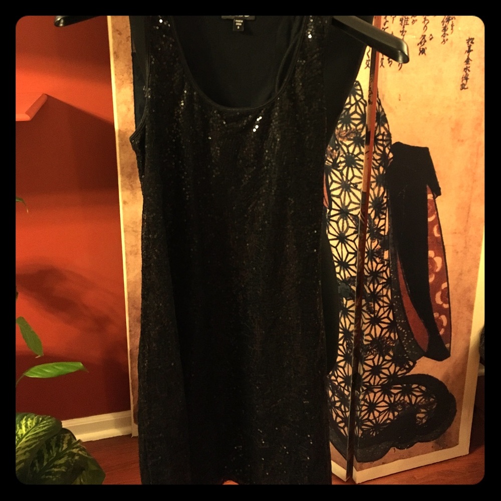 📌Bebe Size S Black Sequin Sexy Party Dress