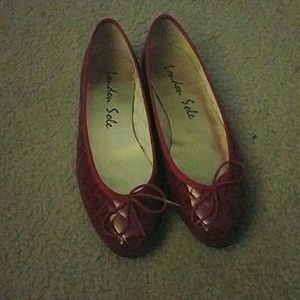 Red Patent Crocodile India Ballet Flats