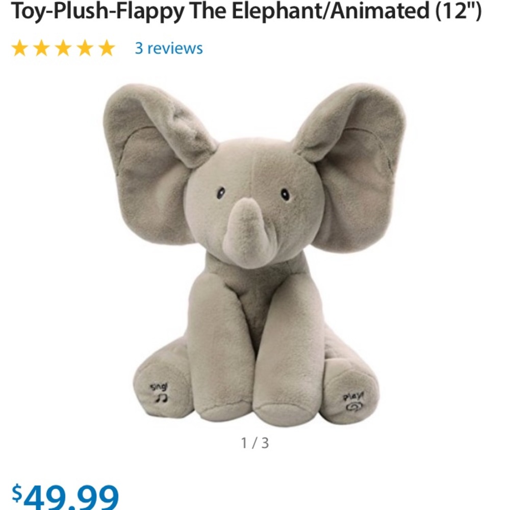 Gund Flappy Elephant toy 🐘