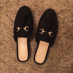 Black Suede Loafers NWOT