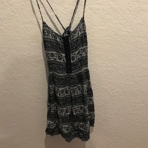 blue patterned american eagle dress