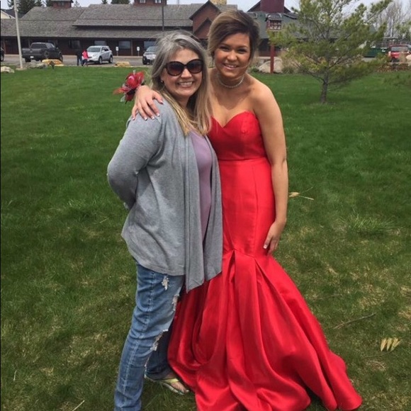 Red-Mermaid Prom Dress! - Picture 1 of 2