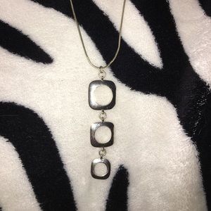 Hanging square necklace