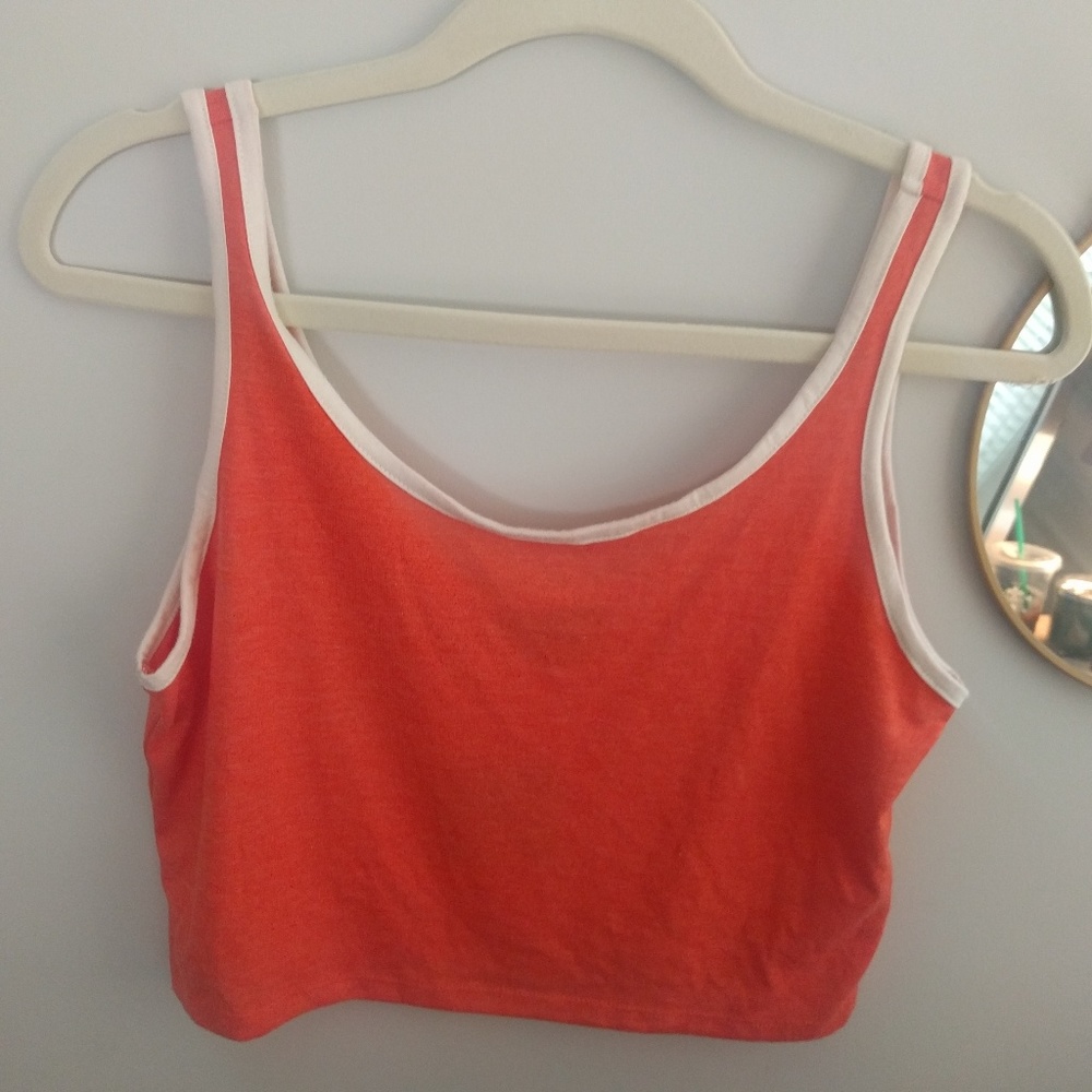 Orange/Coral Topshop Crop Top Tank Top (NWT)