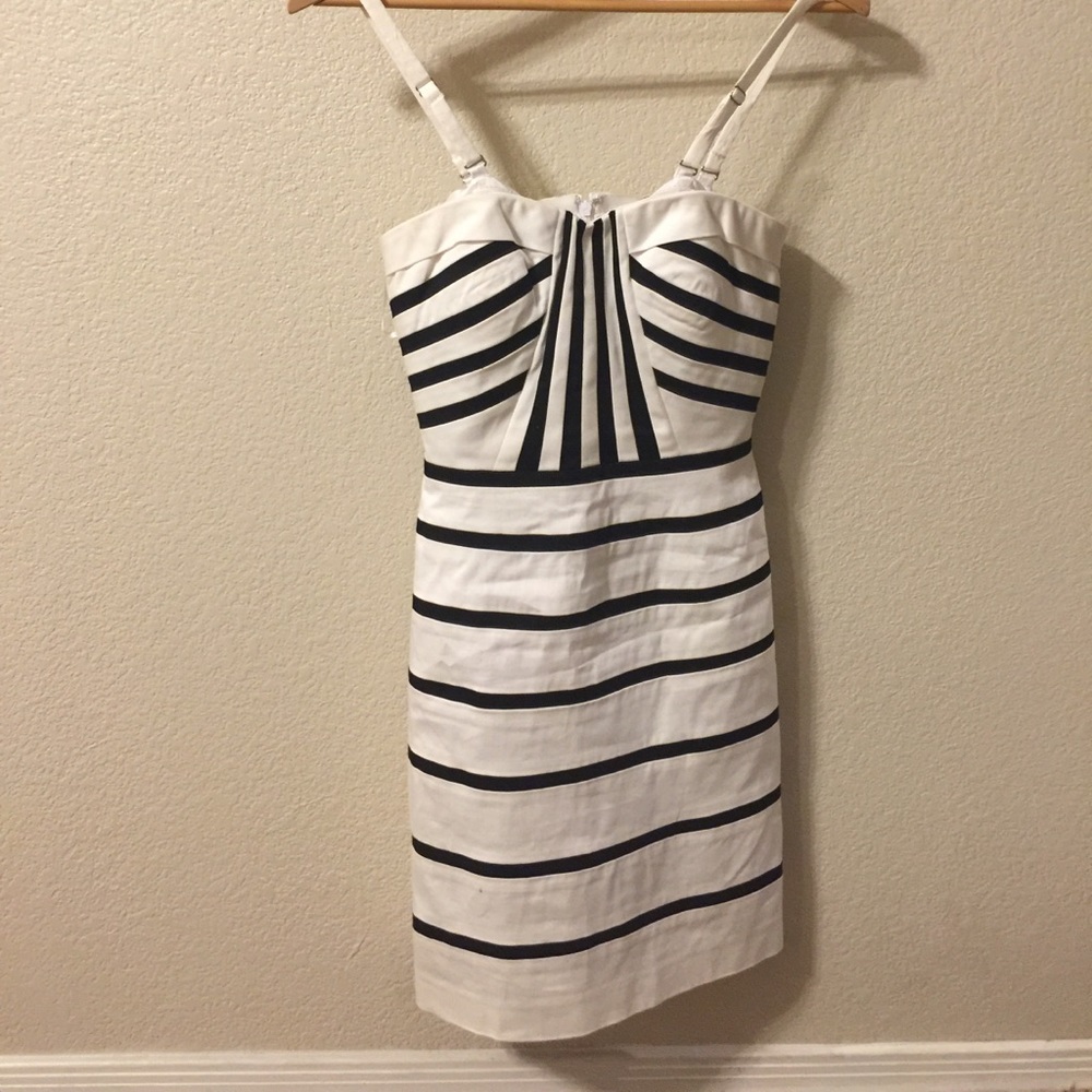Gianni Bini black and white stripped dress