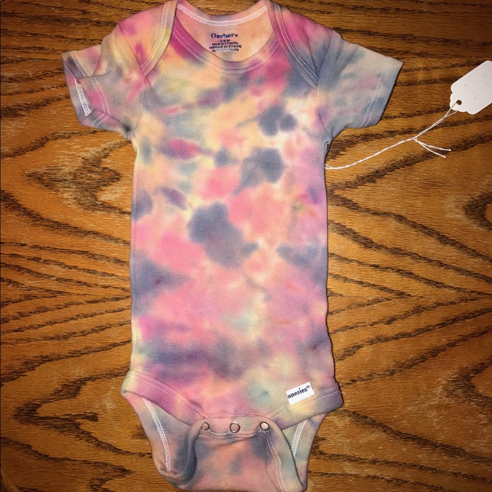 HANDMADE Tie Dye Baby Gerber Onesie