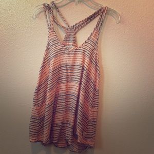Cute orange and gray tank with strappy straps