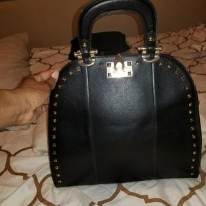 Black studded purse