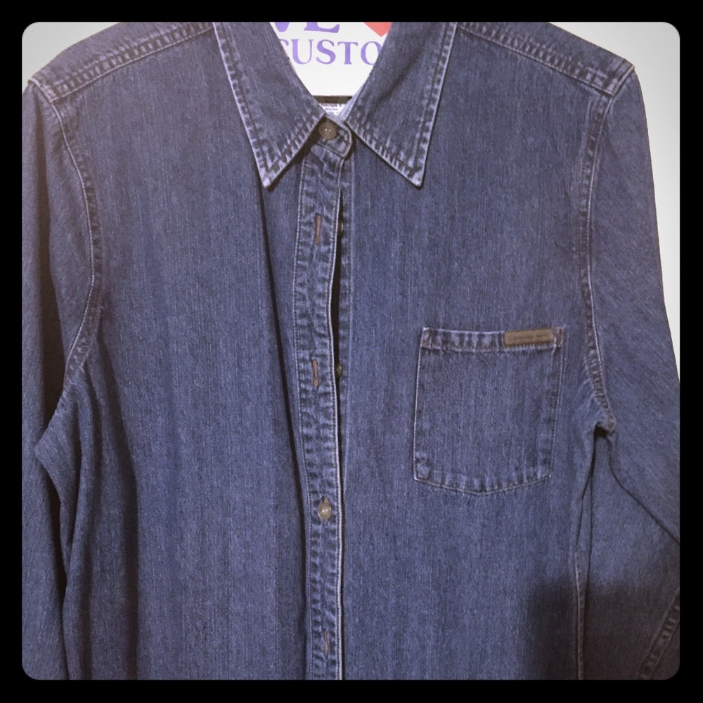 Women's Calvin Klein Long Sleeve Denim Shirt