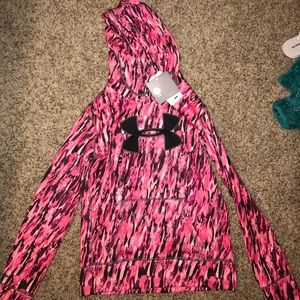 power in pink under armor hoodie.