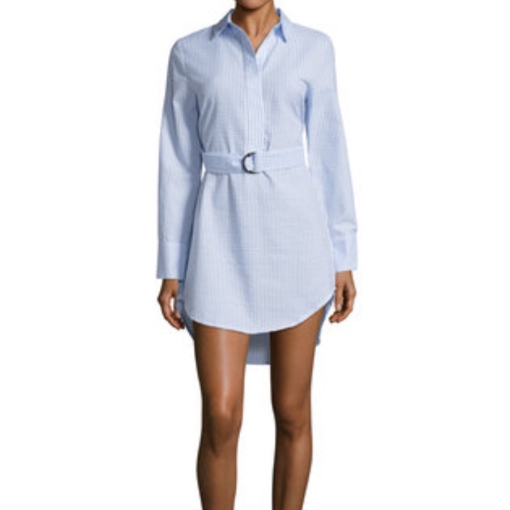 Strip kaftan shirt dress