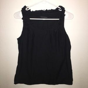 BANNA REPUBLIC black ruffle tank top