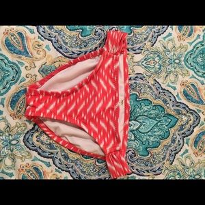 Mossimo coral print hipster bikini bottom