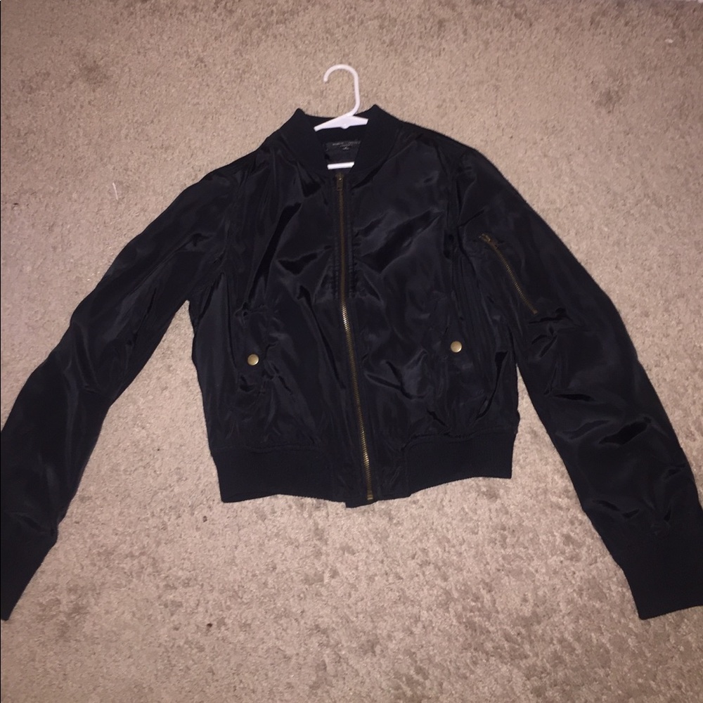 Black bomber jacket