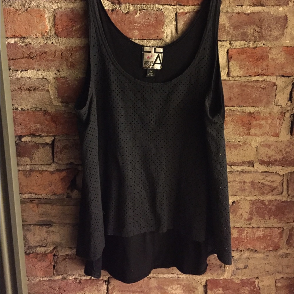 Perforated Suede Tank Top