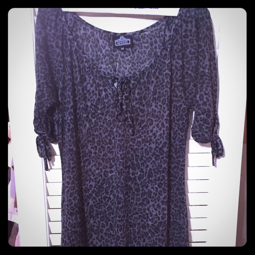 Leopard Print Dress; Burnout style see thru!