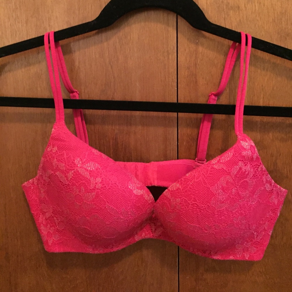 Ruby red Victoria's Secret lace wireless push-up