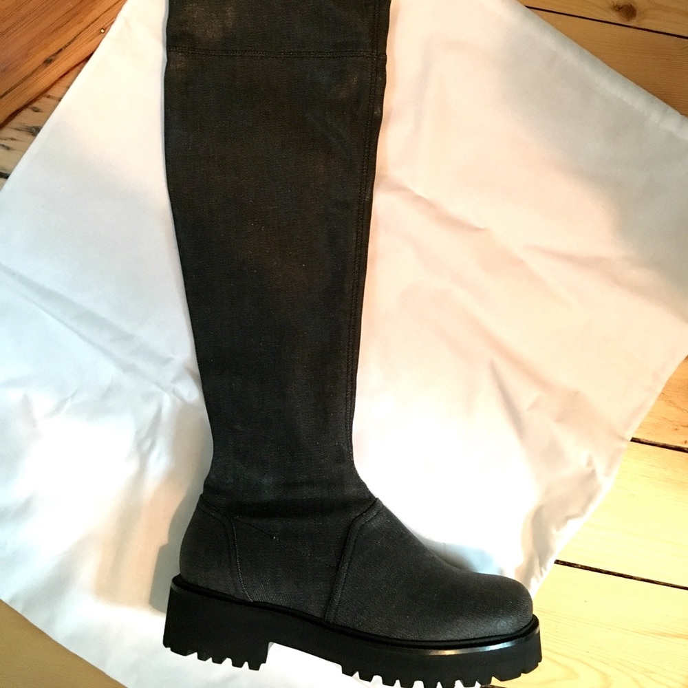 Maison Martin Margiela over the knees denim boots