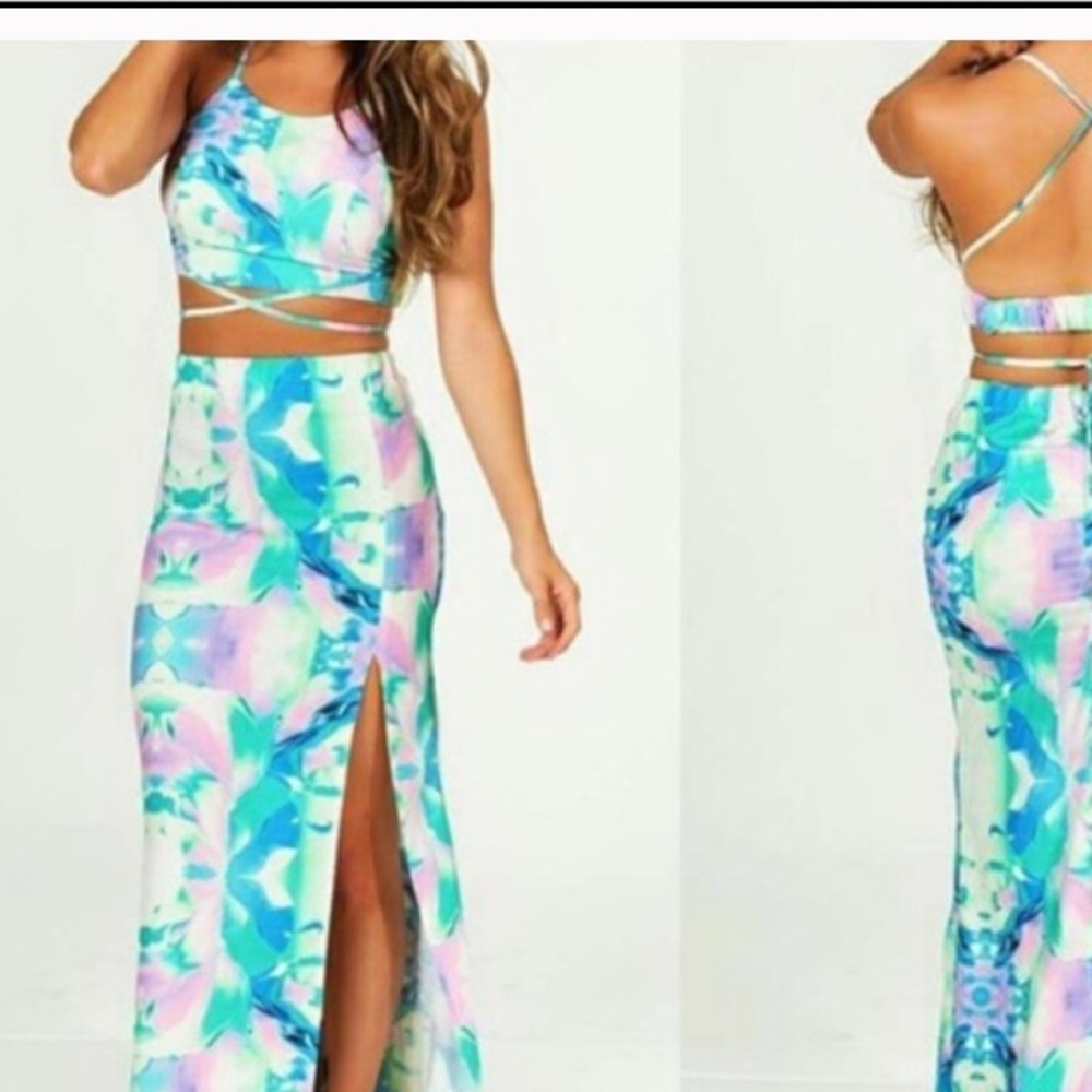 2 piece maxi dress set