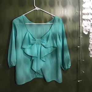 Bow back blouse