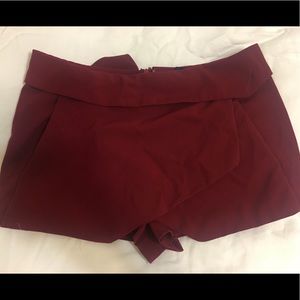 Maroon mini skort