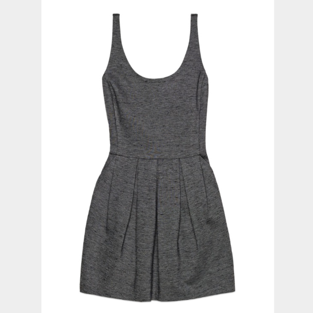 Aritzia Wilfred gray pleated tank dress