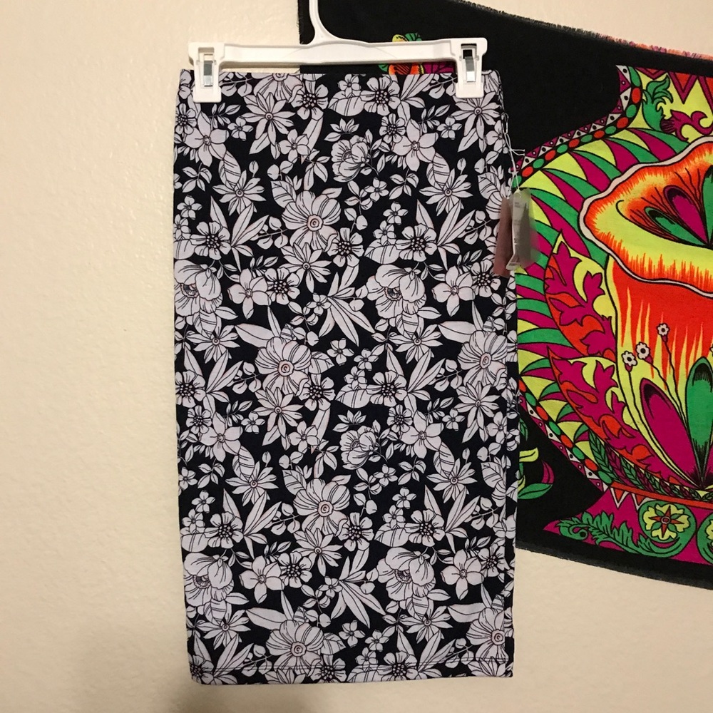 floral print midi pencil skirt