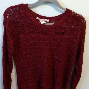 Knit Ruby Red Cropped Sweater