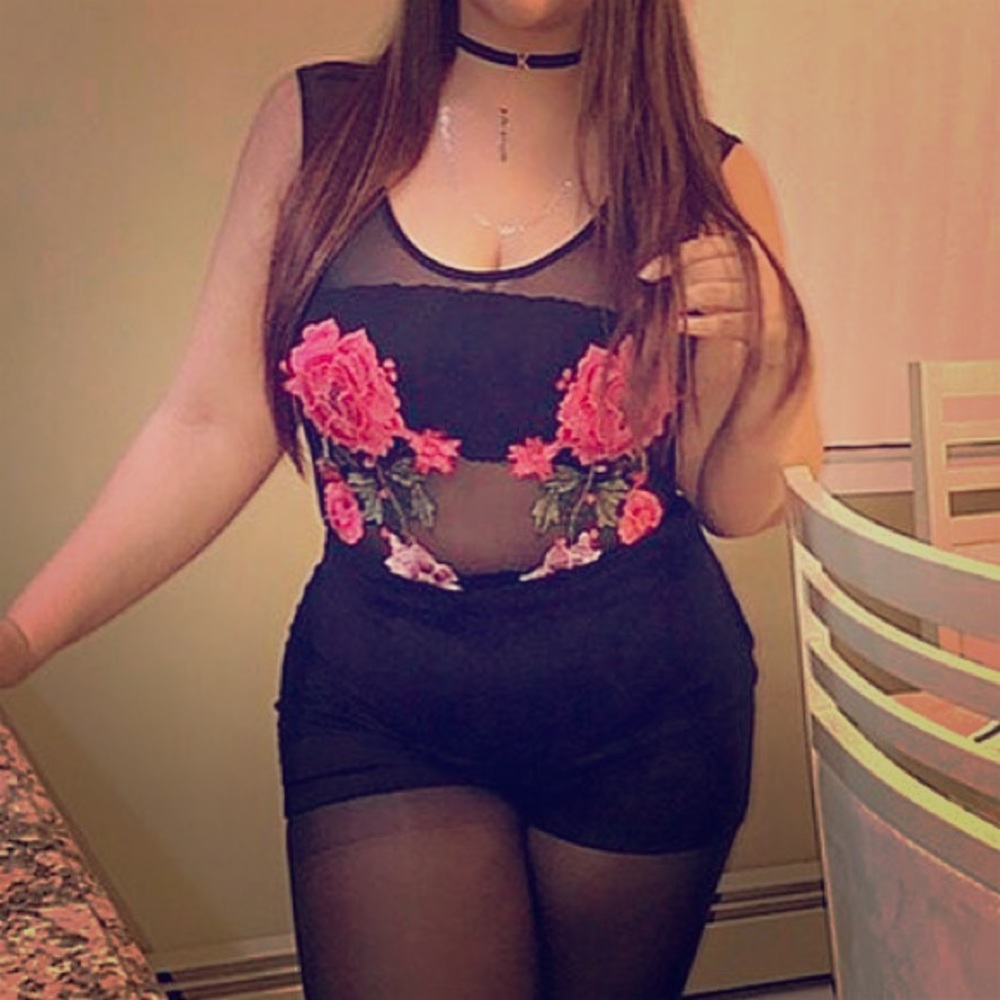 Rose petal body suit