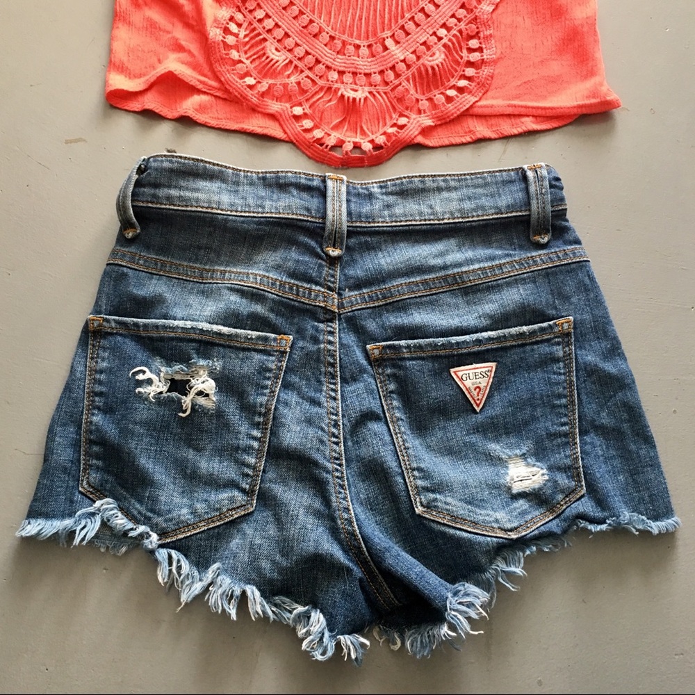 Vintage Guess high waisted cut off jean shorts