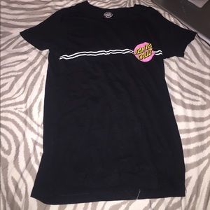 Black white & pink Santa Cruz graphic tee
