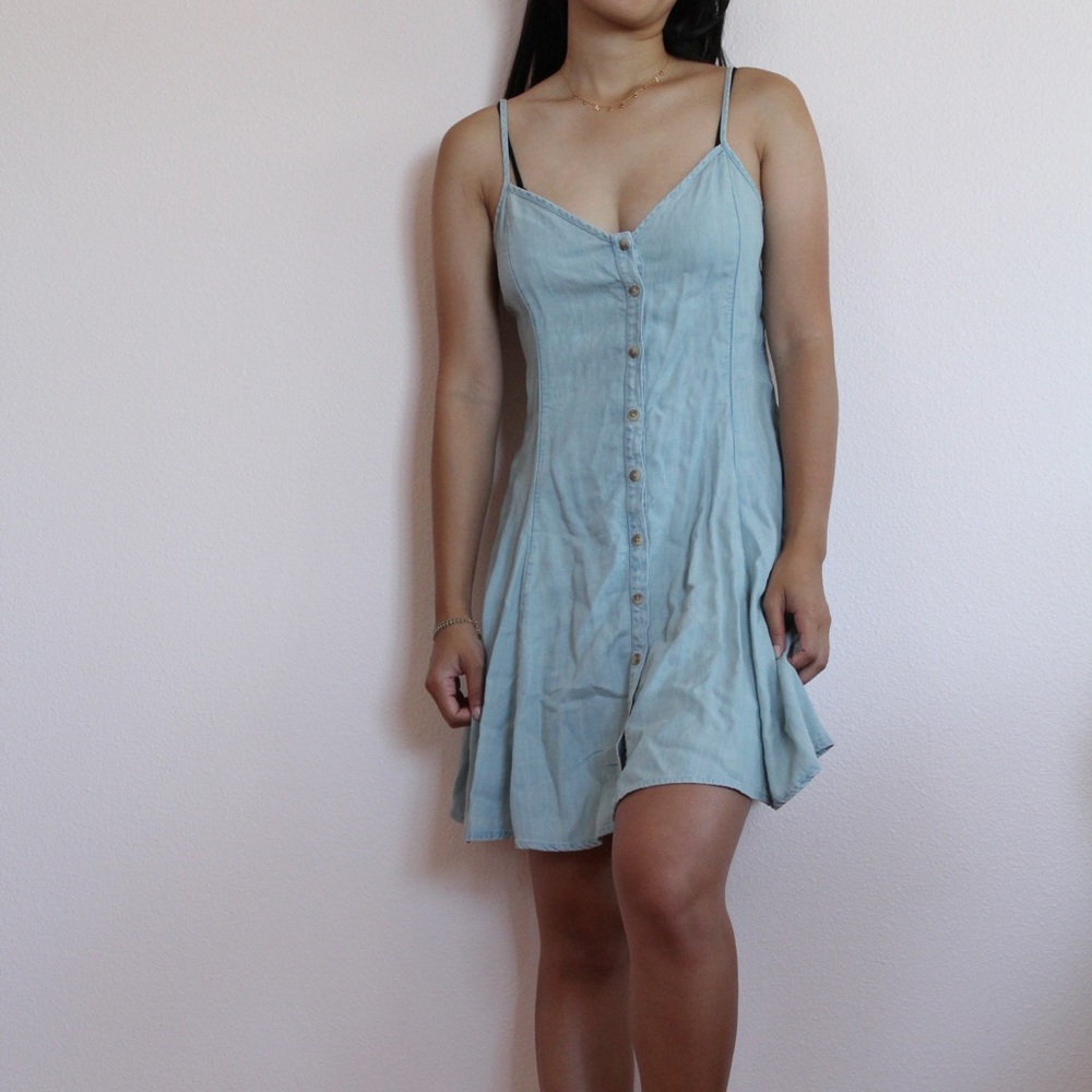 Button-up Chambray Dress