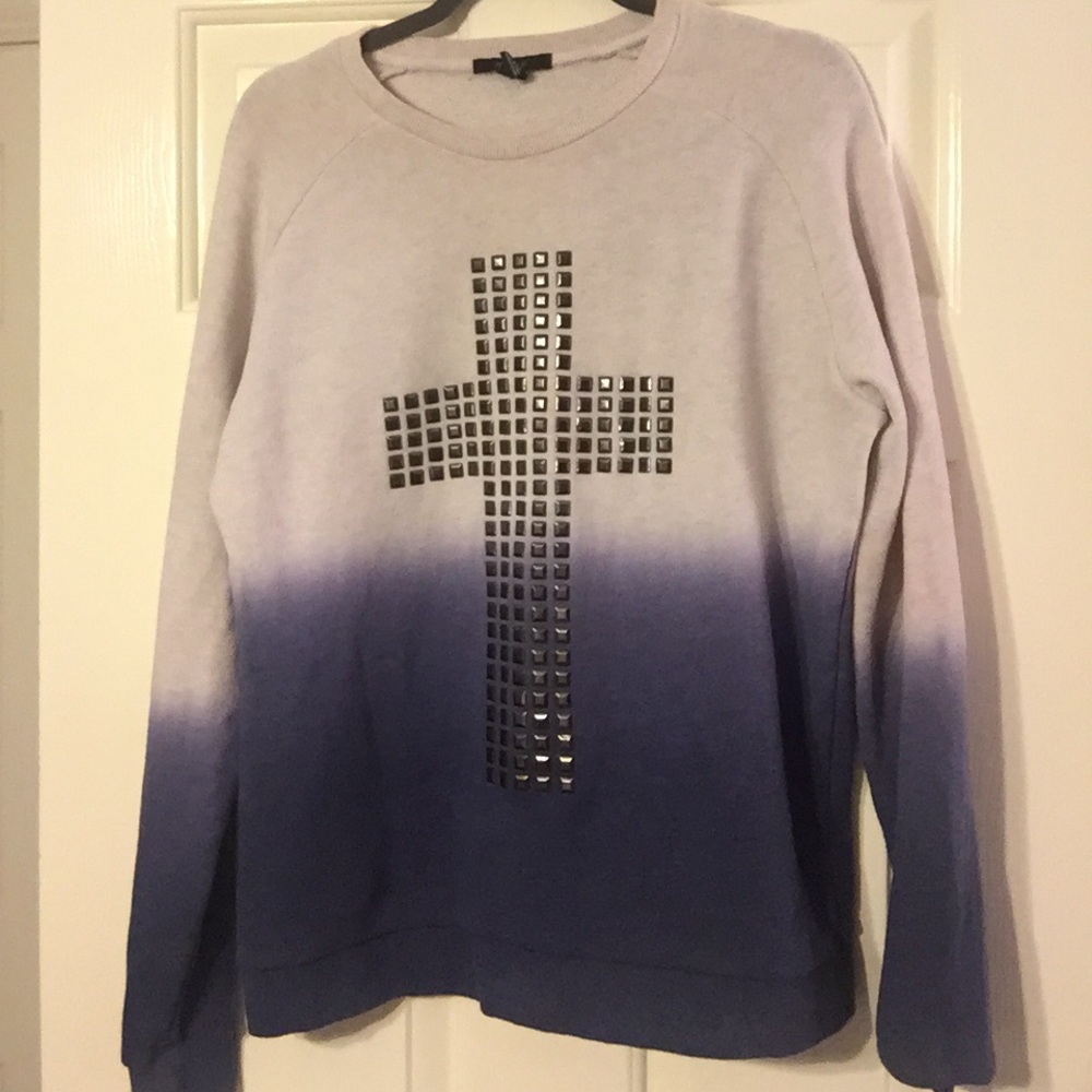 Studded cross sweatshirt